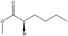 [R,(+)]-2-ブロモヘキサン酸メチル 化学構造式