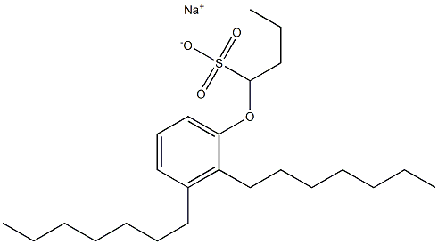 1-(2,3-Diheptylphenoxy)butane-1-sulfonic acid sodium salt 结构式