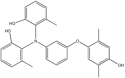 N,N-Bis(2-hydroxy-6-methylphenyl)-3-(4-hydroxy-2,5-dimethylphenoxy)benzenamine Structure