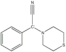 フェニル(チオモルホリノ)シアノメタニド 化学構造式