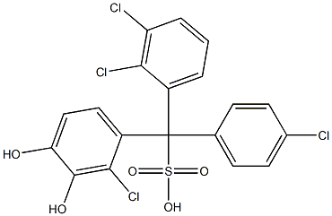 (4-Chlorophenyl)(2,3-dichlorophenyl)(2-chloro-3,4-dihydroxyphenyl)methanesulfonic acid,,结构式