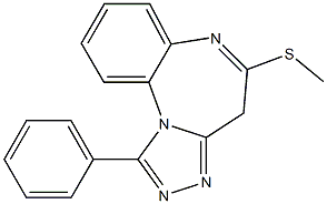 1-Phenyl-5-(methylthio)-4H-[1,2,4]triazolo[4,3-a][1,5]benzodiazepine Structure