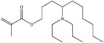 メタクリル酸4-(ジプロピルアミノ)デシル 化学構造式