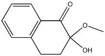 3,4-Dihydro-2-methoxy-2-hydroxy-1(2H)-naphthalenone,,结构式