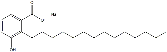 2-テトラデシル-3-ヒドロキシ安息香酸ナトリウム 化学構造式