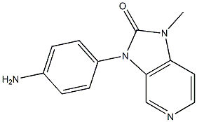 3-(p-アミノフェニル)-1-メチル-1H-イミダゾ[4,5-c]ピリジン-2(3H)-オン 化学構造式
