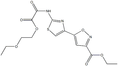 N-[4-[3-Ethoxycarbonyl-5-isoxazolyl]-2-thiazolyl]oxamidic acid 2-ethoxyethyl ester 结构式