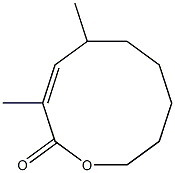 (Z)-3,5-Dimethyl-1-oxacyclodeca-3-en-2-one Structure