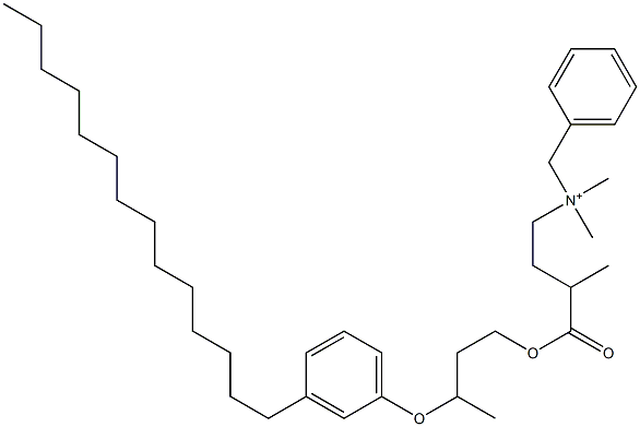  N,N-Dimethyl-N-benzyl-N-[3-[[3-(3-tetradecylphenyloxy)butyl]oxycarbonyl]butyl]aminium