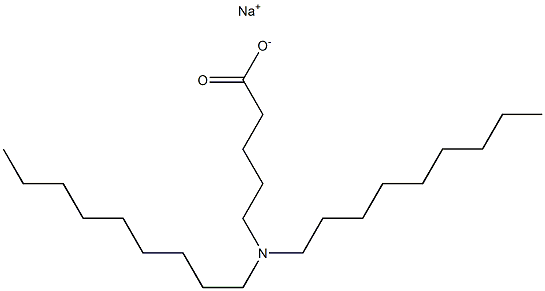 5-(ジノニルアミノ)吉草酸ナトリウム 化学構造式