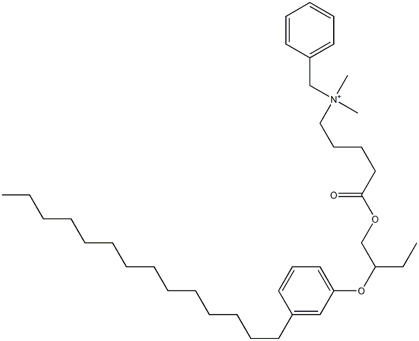 N,N-Dimethyl-N-benzyl-N-[4-[[2-(3-tetradecylphenyloxy)butyl]oxycarbonyl]butyl]aminium