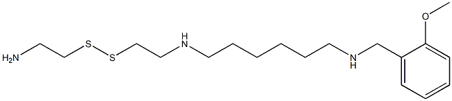 N-[6-[[2-[(2-Aminoethyl)dithio]ethyl]amino]hexyl]-2-methoxybenzenemethanamine Struktur