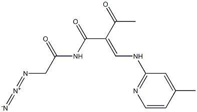 N-[1,3-Dioxo-2-[(4-methyl-2-pyridinyl)aminomethylene]butyl]-2-azidoacetamide Structure