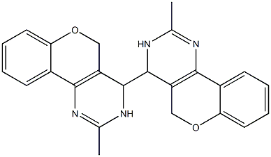 3,3',4,4'-テトラヒドロ-2,2'-ジメチル-4,4'-ビ[5H-[1]ベンゾピラノ[4,3-d]ピリミジン] 化学構造式