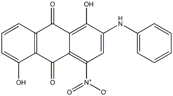 2-Anilino-1,5-dihydroxy-4-nitroanthraquinone Struktur