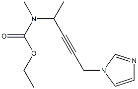 N-Methyl-N-[1-methyl-4-(1H-imidazol-1-yl)-2-butynyl]carbamic acid ethyl ester Struktur