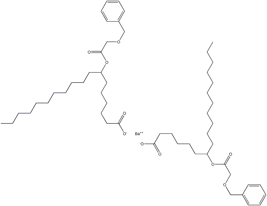 Bis[7-(benzyloxyacetoxy)stearic acid]barium salt 结构式