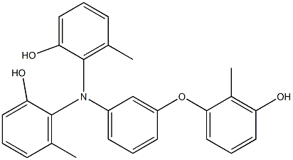 N,N-Bis(2-hydroxy-6-methylphenyl)-3-(3-hydroxy-2-methylphenoxy)benzenamine Structure