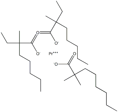 Praseodymium(III)2,2-dimethyloctanoate=bis(2-ethyl-2-methylheptanoate) 结构式