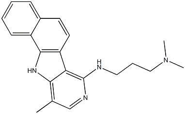 7-(3-Dimethylaminopropylamino)-10-methyl-11H-benzo[g]pyrido[4,3-b]indole,,结构式