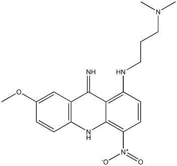 9,10-Dihydro-9-imino-7-methoxy-4-nitro-N-[3-(dimethylamino)propyl]acridin-1-amine Struktur
