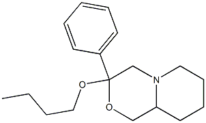 Octahydro-3-butoxy-3-phenylpyrido[2,1-c][1,4]oxazine 结构式
