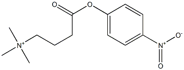 3-(4-ニトロフェノキシカルボニル)-N,N,N-トリメチルプロパン-1-アミニウム 化学構造式