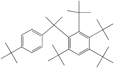 2-(2,3,4,6-Tetra-tert-butylphenyl)-2-(4-tert-butylphenyl)propane Structure