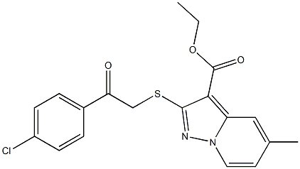 2-[[(4-Chlorophenylcarbonyl)methyl]thio]-5-methylpyrazolo[1,5-a]pyridine-3-carboxylic acid ethyl ester|