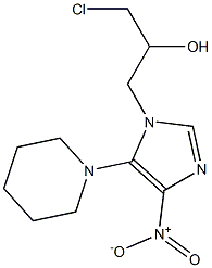 3-Chloro-1-(4-nitro-5-piperidino-1H-imidazole-1-yl)propane-2-ol 结构式