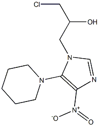 3-Chloro-1-(4-nitro-5-piperidino-1H-imidazole-1-yl)propane-2-ol Structure