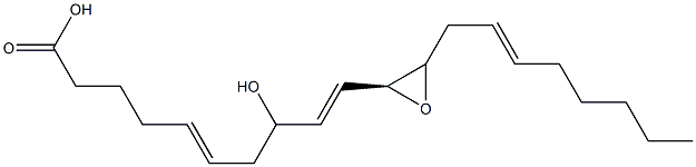 (S)-8-Hydroxy-10-[3-(2-octenyl)oxiranyl]-5,9-decadienoic acid Structure