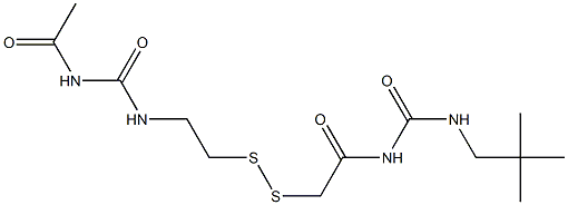 1-Acetyl-3-[2-[[(3-neopentylureido)carbonylmethyl]dithio]ethyl]urea 结构式