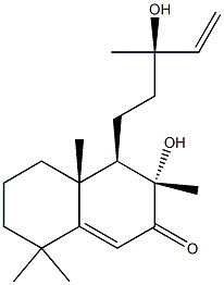 8,13-Dihydroxy-5,14-labdadien-7-one Struktur
