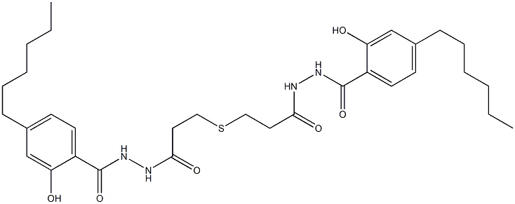 3,3'-Thiodi[propionic acid N'-(4-hexylsalicyloyl) hydrazide] Struktur