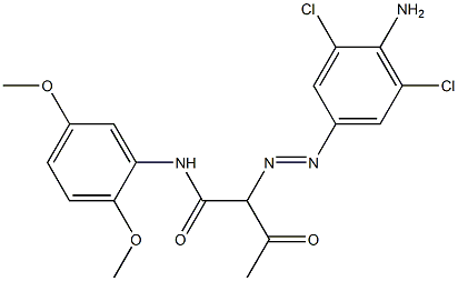 2-(4-Amino-3,5-dichlorophenylazo)-N-(2,5-dimethoxyphenyl)-3-oxobutyramide Structure