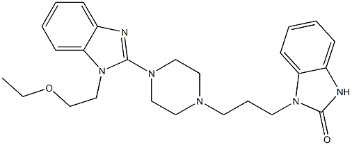 1-[3-[4-[1-(2-Ethoxyethyl)-1H-benzimidazol-2-yl]piperazin-1-yl]propyl]-1,3-dihydro-2H-benzimidazol-2-one Structure