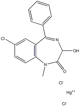 Temazepam mercury(II)dichloride Structure