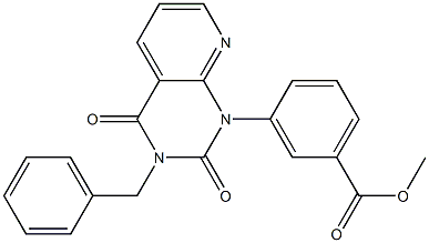 3-[(3-Benzyl-1,2,3,4-tetrahydro-2,4-dioxopyrido[2,3-d]pyrimidin)-1-yl]benzoic acid methyl ester Structure