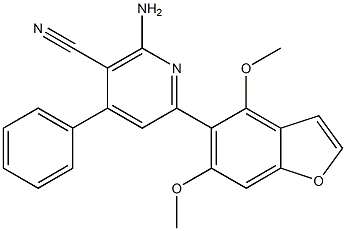4,6-Dimethoxy-5-(4-phenyl-5-cyano-6-amino-2-pyridinyl)benzofuran