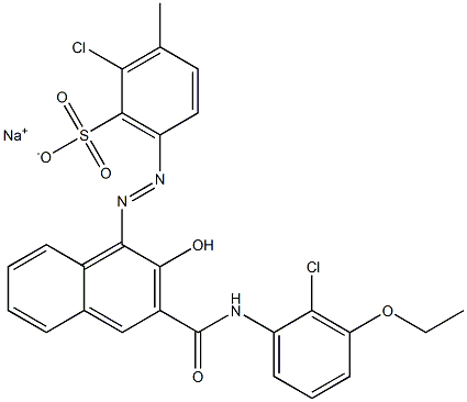 2-Chloro-3-methyl-6-[[3-[[(2-chloro-3-ethoxyphenyl)amino]carbonyl]-2-hydroxy-1-naphtyl]azo]benzenesulfonic acid sodium salt