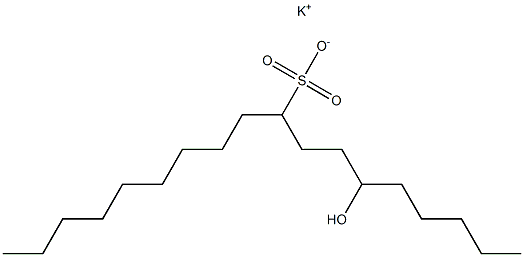 6-ヒドロキシオクタデカン-9-スルホン酸カリウム 化学構造式
