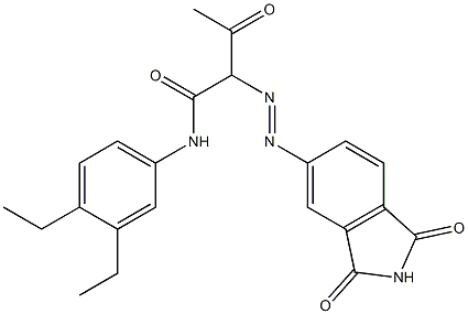 N-(3,4-Diethylphenyl)-2-(1,3-dioxoisoindolin-5-ylazo)-2-acetylacetamide Structure
