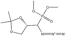 [(S)-(2,2-Dimethyl-1,3-dioxolan-4-yl)(azido)methyl]phosphonic acid dimethyl ester Structure