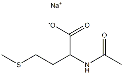 2-アセチルアミノ-4-(メチルチオ)酪酸ナトリウム 化学構造式