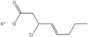 3-Chloro-4-octenoic acid potassium salt Structure