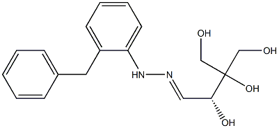 [R,(+)]-2,3,4-Trihydroxy-3-(hydroxymethyl)butyraldehyde benzylphenyl hydrazone Structure