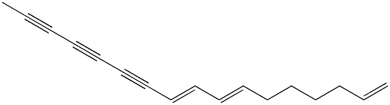 (7E,9E)-1,7,9-Heptadecatriene-11,13,15-triyne 结构式