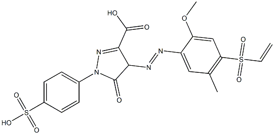 4-(2-Methoxy-5-methyl-4-vinylsulfonylphenylazo)-4,5-dihydro-5-oxo-1-(4-sulfophenyl)-1H-pyrazole-3-carboxylic acid