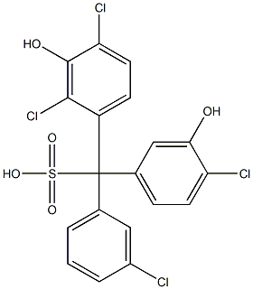 (3-Chlorophenyl)(4-chloro-3-hydroxyphenyl)(2,4-dichloro-3-hydroxyphenyl)methanesulfonic acid|